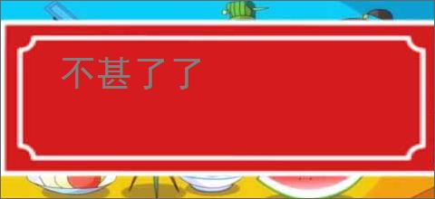 不甚了了